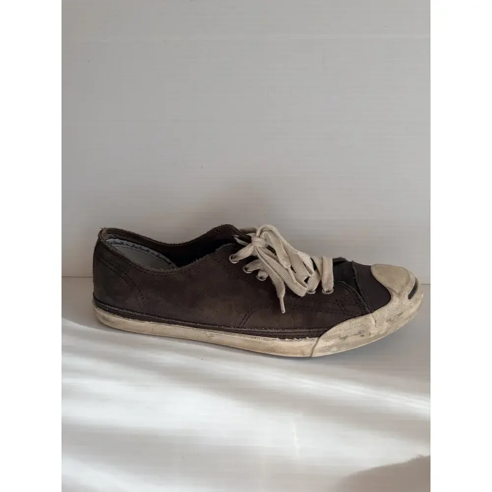 Vintage CONVERSE JACK PURCELL Brown Tennis Shoes Mens Size 10